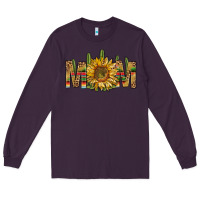 Plum Western Mom With Sunflower Long Sleeve Tee - BundleAndBundleShop