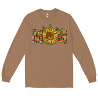 Toasted Coconut Western Mom With Sunflower Long Sleeve Tee - BundleAndBundleShop