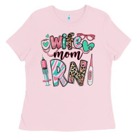 Bubblegum Pink wife mom rn registered nurse Ladies Tee - RanaPortraitStore