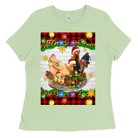 Christmas Coop Animals Ladies Tee | Teevron