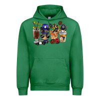 Emerald Police Coffee Cups Urban Hoodie - FaDigitalArtStudio