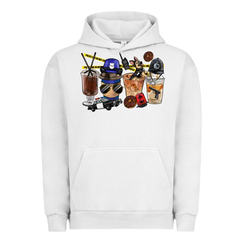 Police Coffee Cups Urban Hoodie by FaDigitalArtStudio | Teevron
