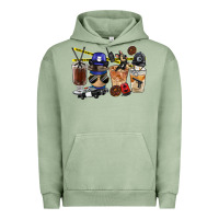 Pigment Oil Green Police Coffee Cups Urban Hoodie - FaDigitalArtStudio