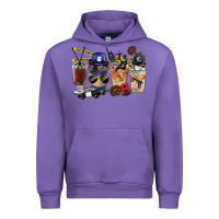 Tulip Police Coffee Cups Urban Hoodie - FaDigitalArtStudio