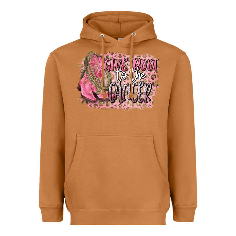 Give Boot To The Cancer Heavyweight Hoodie by CowGirlArtShop | Teevron