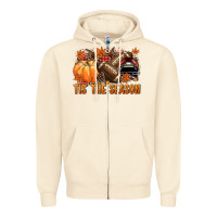 Sandshell Tis' the season Football and maroon helmet Zipper Hoodie - NancyCooperArtShop