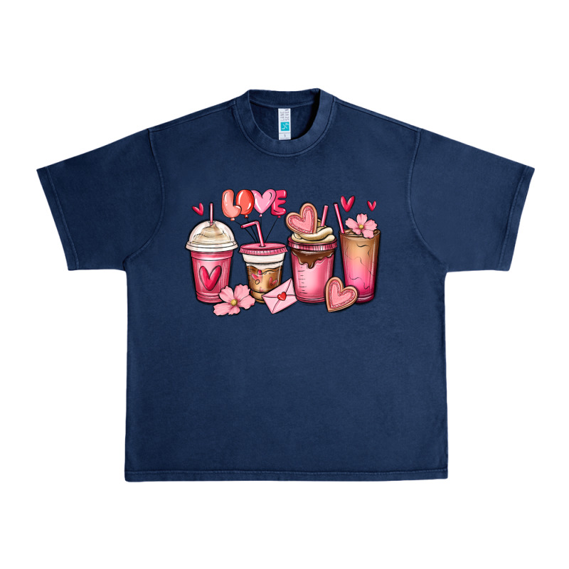 Valentines Day Coffee Cups Urban Heavy Tee by MaliasSmallBusiness | Teevron
