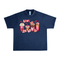Navy valentines day coffee cups Urban Heavy Tee - MaliasSmallBusiness
