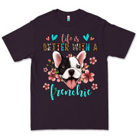 Plum life is better with a frenchie Premium Tee - Jasminsmagicworld