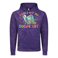 Cloud Purple books are my social life Vintage Hoodie - MaliasSmallBusiness