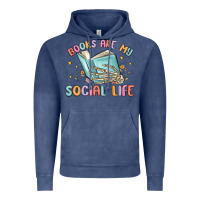 Vintage Denim books are my social life Vintage Hoodie - MaliasSmallBusiness