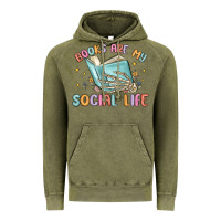 Vintage Olive books are my social life Vintage Hoodie - MaliasSmallBusiness