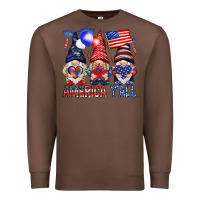 Chestnut America y'all with gnomies Premium Sweatshirt - HowdyJamesFarm