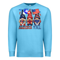 Ocean Blue America y'all with gnomies Premium Sweatshirt - HowdyJamesFarm