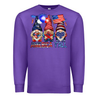 Purple America y'all with gnomies Premium Sweatshirt - HowdyJamesFarm