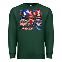 Sports Green America y'all with gnomies Premium Sweatshirt - HowdyJamesFarm