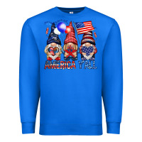 True Royal America y'all with gnomies Premium Sweatshirt - HowdyJamesFarm