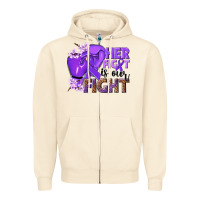 Sandshell Her fight is our fight purple ribbon Zipper Hoodie - NancyCooperArtShop