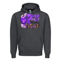 Smoke Her fight is our fight purple ribbon Zipper Hoodie - NancyCooperArtShop