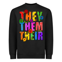 Black They Them Their Pride LGBTQ Heavyweight Sweatshirt - BundleAndBundleShop