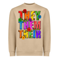 Mushroom They Them Their Pride LGBTQ Heavyweight Sweatshirt - BundleAndBundleShop