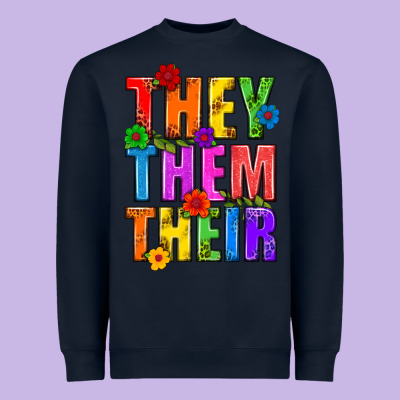 They Them Their Pride Lgbtq Heavyweight Sweatshirt Designed By Bundleandbundleshop