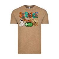Vintage Coffee service mode on Vintage Tee - NancyCooperArtShop