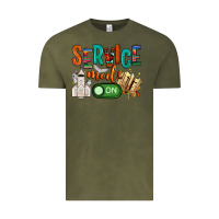 Vintage Olive service mode on Vintage Tee - NancyCooperArtShop