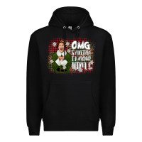 Black the elf omg santa Premium Hoodie - CowGirlArtShop