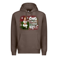 Coffee the elf omg santa Premium Hoodie - CowGirlArtShop
