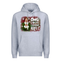 Heather Grey the elf omg santa Premium Hoodie - CowGirlArtShop