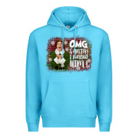 Ocean Blue the elf omg santa Premium Hoodie - CowGirlArtShop