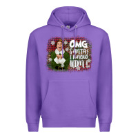 Purple the elf omg santa Premium Hoodie - CowGirlArtShop