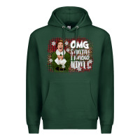 Sports Green the elf omg santa Premium Hoodie - CowGirlArtShop