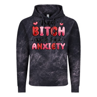 Cloud Black bad bitch with bad anxiety Vintage Hoodie - MaliasSmallBusiness