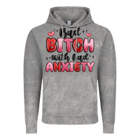 Cloud Rock bad bitch with bad anxiety Vintage Hoodie - MaliasSmallBusiness