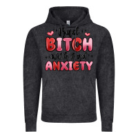 Vintage Black bad bitch with bad anxiety Vintage Hoodie - MaliasSmallBusiness