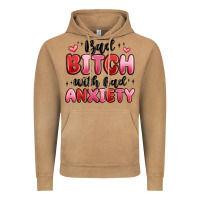 Bad Bitch With Bad Anxiety Vintage Hoodie | Teevron