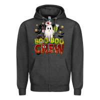 Charcoal Heather Boo Boo Crew Nurse Zipper Hoodie - texasbilliewilder