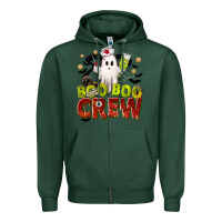 Sports Green Boo Boo Crew Nurse Zipper Hoodie - texasbilliewilder