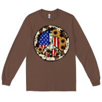 Chestnut Peace sign Long Sleeve Tee - JahusDesignShop