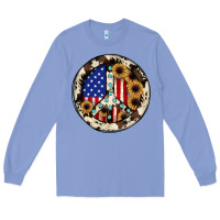 Colony Blue Peace sign Long Sleeve Tee - JahusDesignShop
