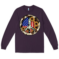 Plum Peace sign Long Sleeve Tee - JahusDesignShop
