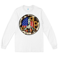 White Peace sign Long Sleeve Tee - JahusDesignShop
