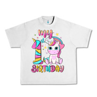 Lunar Rock my 1 st birthday with little cute unicorn Urban Heavy Tee - NancyCooperArtShop