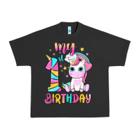Pigment Black my 1 st birthday with little cute unicorn Urban Heavy Tee - NancyCooperArtShop