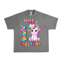 Tornado my 1 st birthday with little cute unicorn Urban Heavy Tee - NancyCooperArtShop