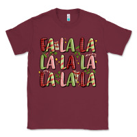 Burgundy fa la la la la la la la la Classic Tee - MaliasSmallBusiness