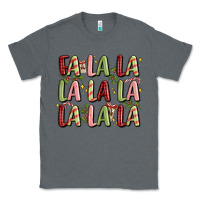 Charcoal Heather fa la la la la la la la la Classic Tee - MaliasSmallBusiness