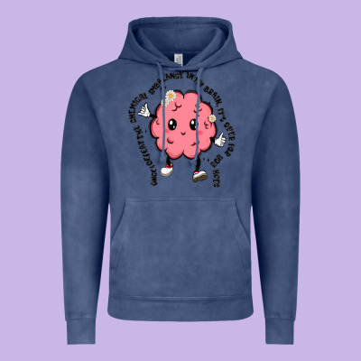 Brain Vintage Hoodie Designed By Maliassmallbusiness